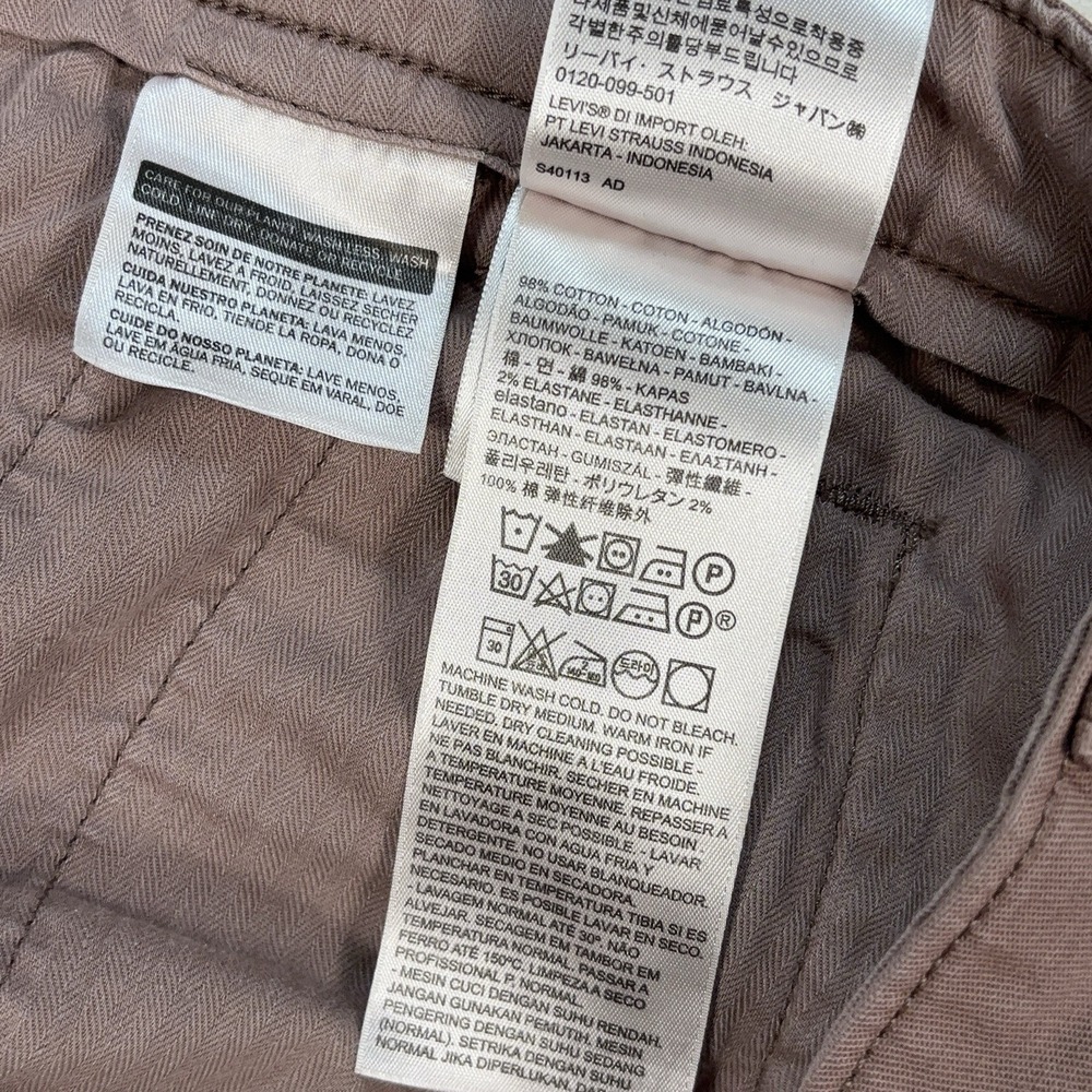 Levi's‎ XX Chino Pants Men's 31x28* Dusty Pink Brown Slim Taper Stretch - Picture 15 of 16